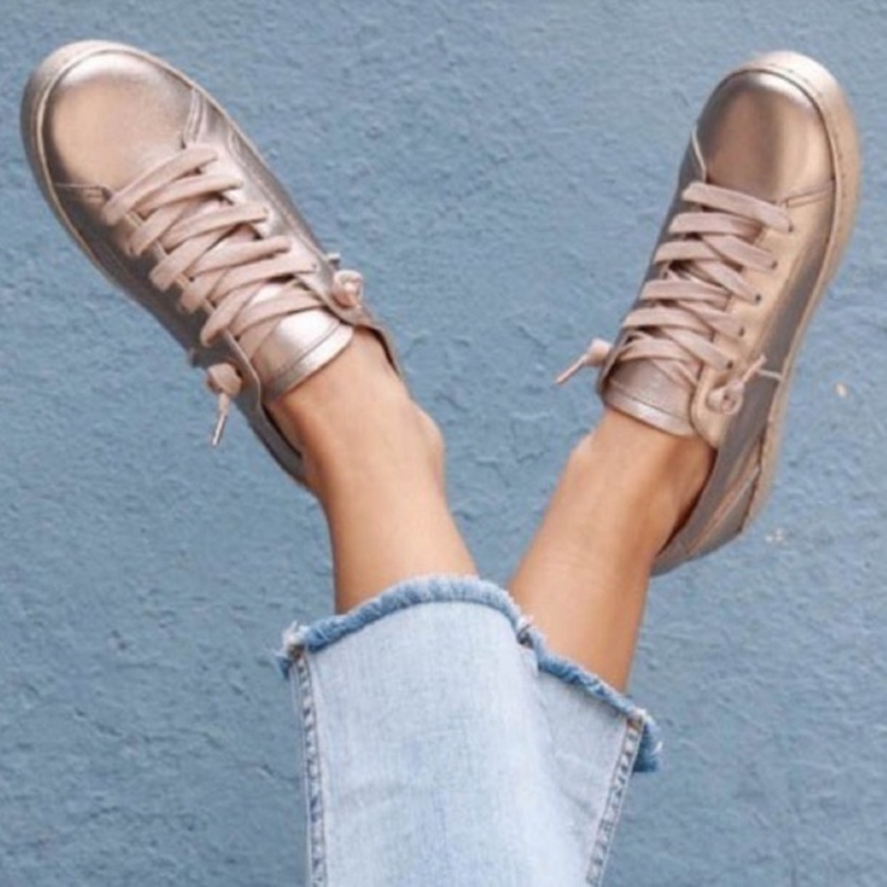 Dolce Vita Zalen Metallic Rose Gold Sneakers 7